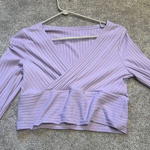 women’s long sleeve purple shirt